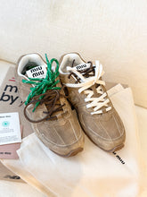 Load image into Gallery viewer, New Balance X Miu Miu Women’s 530 SL Suede Sneakers in Ecru / EU 38