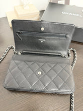 Load image into Gallery viewer, ▪️SOLD▪️CHANEL Classic Caviar Quilted Wallet On Chain in Black Leather
