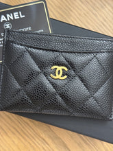 Load image into Gallery viewer, CHANEL 2021 Grained Calfskin & Gold-Tone Metal Classic Card Holder in Black