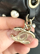 Load image into Gallery viewer, CHANEL 2021 Quilted Pearl Mini About Pearls Drawstring Bucket Bag in Black