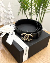 Load image into Gallery viewer, CHANEL Lambskin CC Chain Belt in Black - 85/34