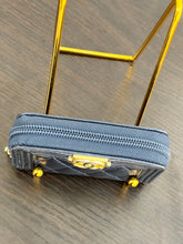 Load image into Gallery viewer, CHANEL 2020 Metallic Lambskin Quilted Boy Zip Around Wallet in Blue