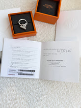 Load image into Gallery viewer, HERMES 2025 Sterling Silver Croisette Ring - Small Model / Size 54