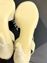 Load image into Gallery viewer, CHANEL 2022 Suede Cap Toe Crystal Slingback Pumps in Light Beige/Black - EU38