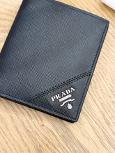 Load image into Gallery viewer, PRADA Men’s Saffiano Bi-Fold Wallet in Black