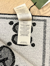 Load image into Gallery viewer, GUCCI GG Wool Jacquard Scarf - Black/Ivory