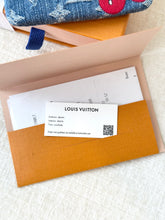 Load image into Gallery viewer, π LOUIS VUITTON 2025 LV x TM Takashi Murakami Monogram Cherry Denim Key Pouch