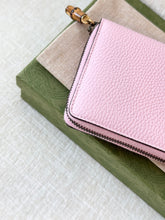 Load image into Gallery viewer, GUCCI Double G Zip Around Long Wallet with Bamboo / Pink