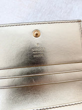 Load image into Gallery viewer, GUCCI GG Marmont Python Card Case Wallet / Gold