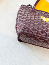 Load image into Gallery viewer, π NEW! 2025 GOYARD Anjou Canvas Leather Reversible Mini Tote Bag / Burgundy