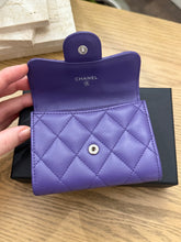 Load image into Gallery viewer, CHANEL Classic Quilted Flap Card Holder - Purple