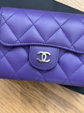 Load image into Gallery viewer, CHANEL Classic Quilted Flap Card Holder - Purple