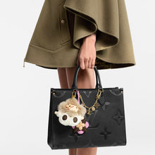 Load image into Gallery viewer, LOUIS VUITTON 2024 Pink and Brown Flower Bag Charm in Rose Clair