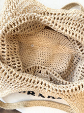 Load image into Gallery viewer, PRADA Raffia Crochet Logo Tote Bag - Neutral