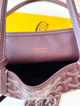 Load image into Gallery viewer, π NEW! 2025 GOYARD Anjou Canvas Leather Reversible Mini Tote Bag / Burgundy