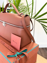 Load image into Gallery viewer, LORO PIANA Extra Pocket L27 Grained Calfskin Bag in Kummel/Antique Silver