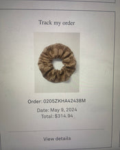 Load image into Gallery viewer, GUCCI Women GG Canvas Scrunchie with Logo Plaque - Brown / OS