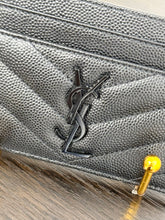 Load image into Gallery viewer, SAINT LAURENT Cassandre Matelasse Card Case in Grain De Poudre Embossed Leather