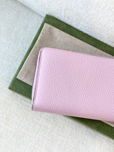 Load image into Gallery viewer, GUCCI Double G Zip Around Long Wallet with Bamboo / Pink