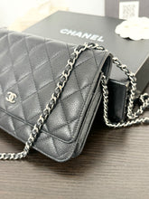 Load image into Gallery viewer, ▪️SOLD▪️CHANEL Classic Caviar Quilted Wallet On Chain in Black Leather