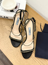 Load image into Gallery viewer, PRADA Studded Accents Leather Sandals - (EU)37.5