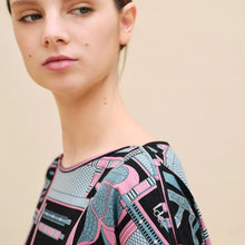 Load image into Gallery viewer, HERMES "Lettres Equestres" Drawstring Cotton Dress / EU34