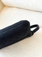 Load image into Gallery viewer, GUCCI GG Monogram Canvas Charm Web Pochette / Black
