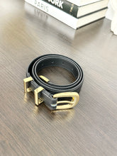 Load image into Gallery viewer, CELINE Women’s Medium Western Taurillon Leather Belt in Black - 80cm