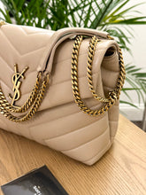 Load image into Gallery viewer, SAINT LAURENT 2023 Loulou Small Quilted Leather Shoulder Bag in Brown