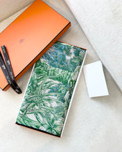 Load image into Gallery viewer, HERMES 2024 All'Orto Botanico di Palermo Shawl 140 / Vert Vif / Naturel / Bleu