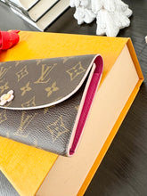 Load image into Gallery viewer, LOUIS VUITTON Monogram Bloom Flower Emilie Wallet in Fuchsia