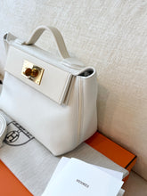 Load image into Gallery viewer, Hermès White Evercolor and Nata Swift Mini 24/24 21 / Palladium Hardware / 2022
