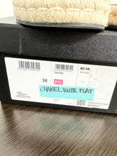 Load image into Gallery viewer, ▪️SOLD▪️CHANEL Lambskin Chain CC Thong Espadrille Sandals in White (EU36)
