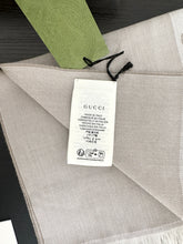 Load image into Gallery viewer, GUCCI 2023 Unisex Half GG Logo Wool Scarf - Beige/Ivory