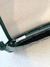 Load image into Gallery viewer, π NEW! 2025 GOYARD Plumet Pocket Canvas Leather Crossbody Bag / Green