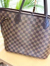 Load image into Gallery viewer, LOUIS VUITTON Neverfull MM Damier Ebene Canvas Tote Bag in Rose Ballerine