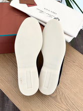 Load image into Gallery viewer, LORO PIANA Women’s Open Walk Suede Booties in Argo Blue Melane - EU38