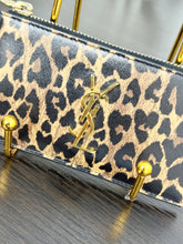 Load image into Gallery viewer, SAINT LAURENT Cassandre Zipped Fragments Credit Card Case in Leopard