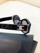 Load image into Gallery viewer, CELINE EYEWEAR Triomphe Cat-eye Acetate Sunglasses / Black