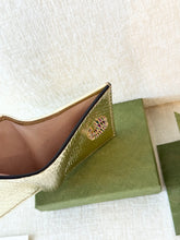 Load image into Gallery viewer, GUCCI GG Marmont Python Card Case Wallet / Gold