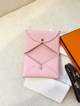 Load image into Gallery viewer, Hermes 2024 Chevre Mysore Calvi Card Holder- Rose Sakura