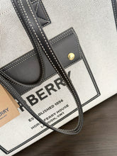Load image into Gallery viewer, BURBERRY Medium Horseferry Canvas Tote - Grey