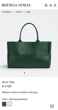 Load image into Gallery viewer, BOTTEGA VENETA Medium Arco Tote Bag in Raintree