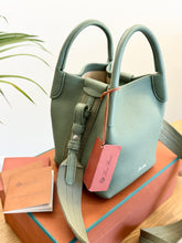 Load image into Gallery viewer, LORO PIANA 2024 Grained Calfskin Micro Bale Crossbody Bag in Green