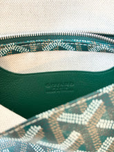 Load image into Gallery viewer, π NEW! 2025 GOYARD Plumet Pocket Canvas Leather Crossbody Bag / Green