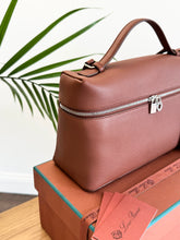 Load image into Gallery viewer, LORO PIANA Extra Pocket L27 Grained Calfskin Bag in Kummel/Antique Silver