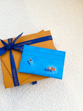 Load image into Gallery viewer, LOUIS VUITTON Pool Blue Monogram Heritage Double Card Holder / Blue lagoon