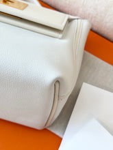 Load image into Gallery viewer, Hermès White Evercolor and Nata Swift Mini 24/24 21 / Palladium Hardware / 2022