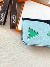 Load image into Gallery viewer, HERMES 2023 “Poisson” Card Holder in
Bleu Navy / Bleu Zéphyr / Vert Comics
