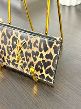 Load image into Gallery viewer, SAINT LAURENT Cassandre Zipped Fragments Credit Card Case in Leopard
